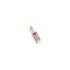Mini Baguette Tanzanite Pendant Charm in Yellow Gold